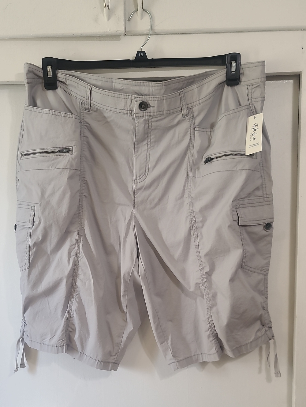 Style & Co by Macy's Light Gray Cotton Cargo Shorts